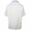 JW Anderson Relaxed Fit Short Sleeve Striped Shirt In Blue/white