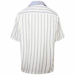 JW Anderson Relaxed Fit Short Sleeve Striped Shirt In Blue/white