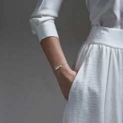 Shaun Leane Silver Cherry Blossom Single Diamond And Pearl Bracelet In Silver -Hervia Shop hervia.com shaun leane silver cherry blossom single diamond and pearl bracelet 1637252518SLS497 1024x1024 1