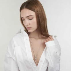 Shaun Leane Silver Drop Hook Necklace In Silver