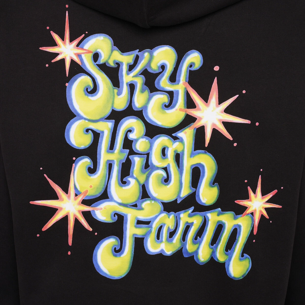 Sky High Farm Kangaroo Pocket Logo Print Hoodie In Black 3 Sky High Farm Kangaroo Pocket Logo Print Hoodie In Black - Image 3