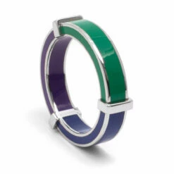 Maison Margiela Tricolour Band Ring In Green