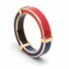 Maison Margiela Tricolour Band Ring In Red
