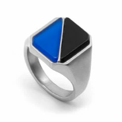 Maison Margiela Silver-Tone Split Signet Ring In Silver