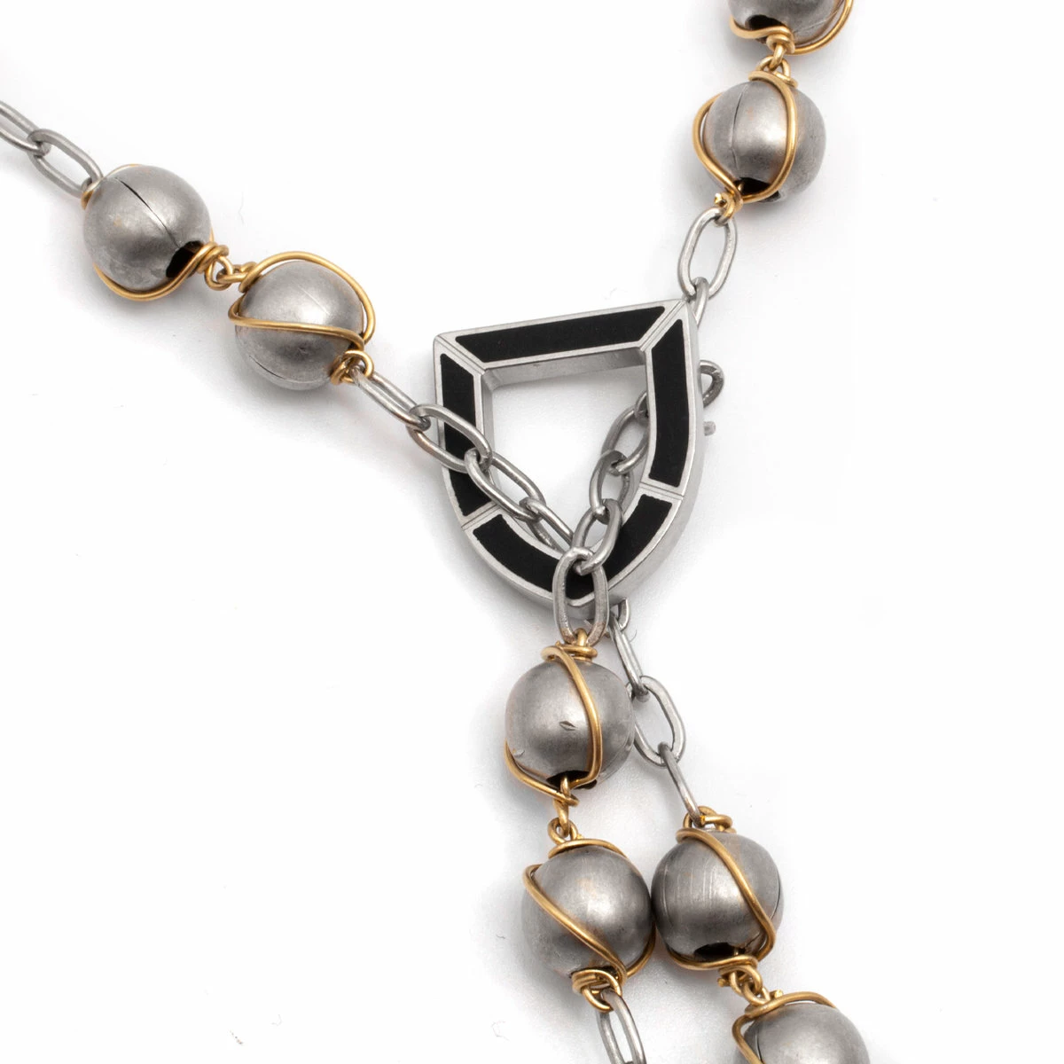 Maison Margiela Ball Chain Coin Pendant Necklace In Silver 1 Maison Margiela Ball Chain Coin Pendant Necklace In Silver