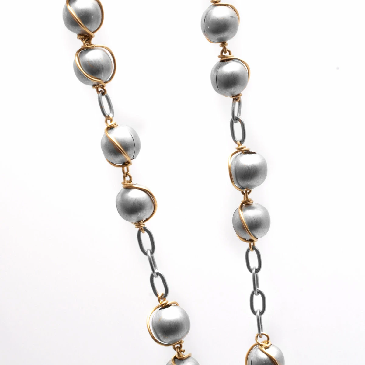 Maison Margiela Ball Chain Coin Pendant Necklace In Silver 3 Maison Margiela Ball Chain Coin Pendant Necklace In Silver - Image 3