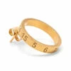 Maison Margiela Gold-Tone Numbers Logo Hoop Earring In Gold
