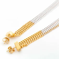 MM6 Maison Margiela Gold-Tone Fringed Chain Earrings In Gold