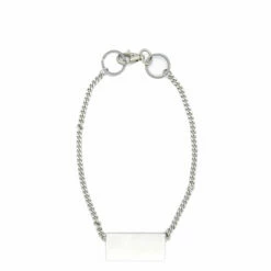 MM6 Maison Margiela Logo Chain Necklace In Silver