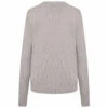 Vaquera Deep V Grey Sequin Sweater In Grey