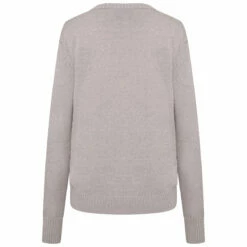Vaquera Deep V Grey Sequin Sweater In Grey
