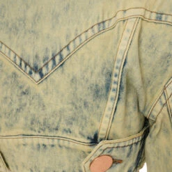 Vaquera Cropped Denim Jacket In Acid Soy -Hervia Shop hervia.com vaq05j001 unisex cropped denim jacket col. acid soy 1684753471DSC04179