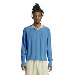 Adidas X Wales Bonner Knit Long-Sleeve Football Top In Blue