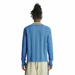 Front Page -Hervia Shop hervia.com wb knit ftbl ls col. lucblu 1699283207IN5954 5 APPAREL On Model Back View white