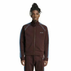 Adidas X Wales Bonner Statement Knit Track Top In Burgundy