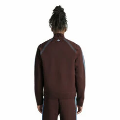 Adidas X Wales Bonner Statement Knit Track Top In Burgundy -Hervia Shop hervia.com wb knit tt col. mysbrn 1699285846IT9780 6 APPAREL On Model Back View white
