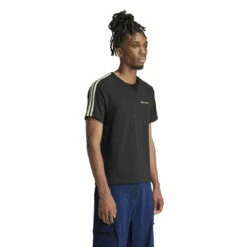 Adidas X Wales Bonner Statement Graphic Tee In Black -Hervia Shop hervia.com wb s s tee col. black 1699282265IM8402 9 APPAREL On Model Walking View white