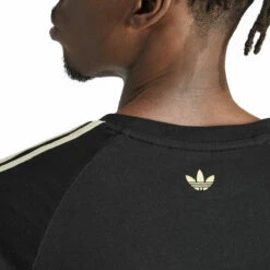 Adidas X Wales Bonner Statement Graphic Tee In Black -Hervia Shop hervia.com wb s s tee col. black 1699282267IM8402 12 APPAREL On Model Detail View 2 white