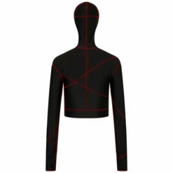 XULY.Bët Iconic Balaclava Crop-Top In Black