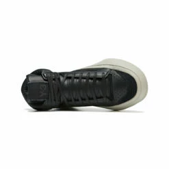 Y-3 Centennial Hi Sneakers In Black -Hervia Shop hervia.com y 3 centennial hi 1696240239IF7788 3 FOOTWEAR Photography Top Portrait View white