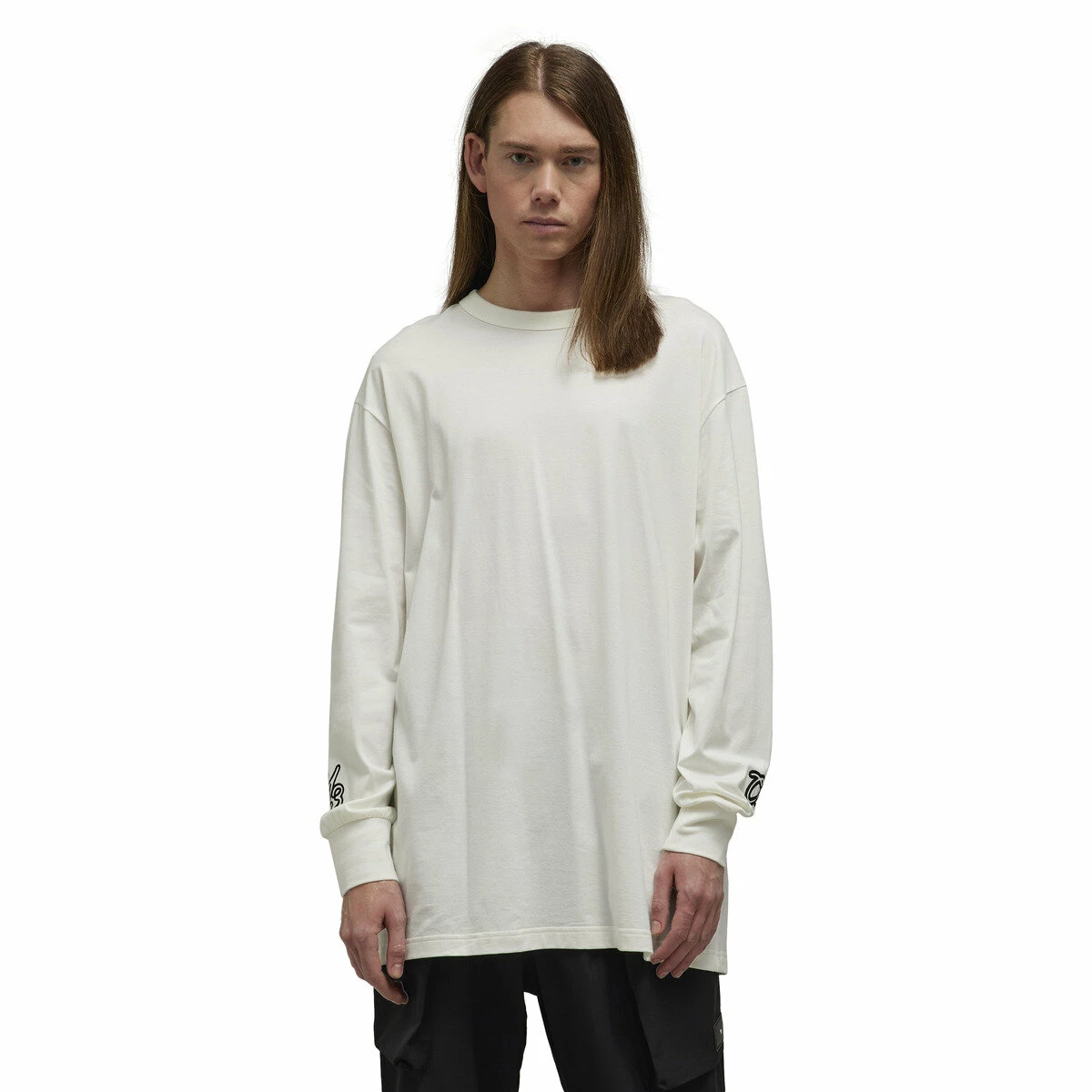 Y-3 Graphic Long Sleeve Tee In Off White 2 Y-3 Graphic Long Sleeve Tee In Off White - Image 2