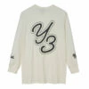 Y-3 Graphic Long Sleeve Tee In Off White