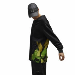 Y-3 Graphic Long-Sleeve Top In Black -Hervia Shop hervia.com y 3 graphic long sleeve top 1696239052IP5578 6 APPAREL On Model Side View white