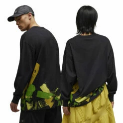 Y-3 Graphic Long-Sleeve Top In Black -Hervia Shop hervia.com y 3 graphic long sleeve top 1696239054IP5578 10 APPAREL On Model Standard Unisex Back View white