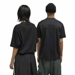 Y-3 Graphic Short Sleeve Tee In Black -Hervia Shop hervia.com y 3 graphic short sleeve tee 1696325645IT7521 11 APPAREL On Model Standard Unisex Back View white