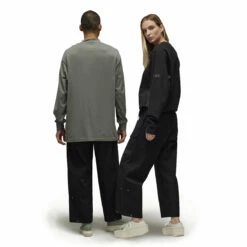 Y-3 Graphic Workwear Pants In Black -Hervia Shop hervia.com y 3 graphic workwear pants 1696323236IP7949 7 APPAREL On Model Standard Unisex Back View white