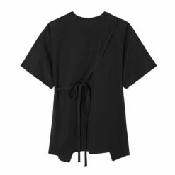 Y-3 Sail Closure Short Sleeve Tee In Black