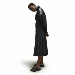 Y-3 Crinkle-Nylon Long Track-Top Dress In Black