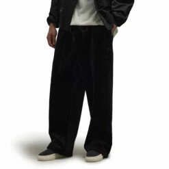 Y-3 Velvet Spacer Cuffed Pants In Black