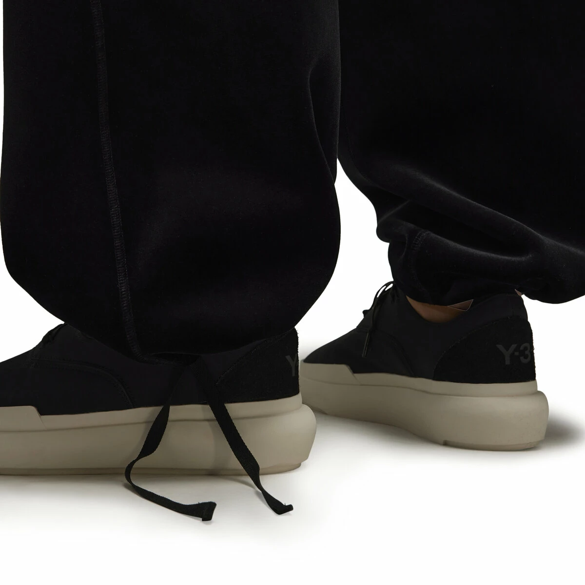 Y-3 Velvet Spacer Cuffed Pants In Black 7 Y-3 Velvet Spacer Cuffed Pants In Black - Image 7