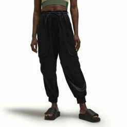 Y-3 Tech Silky Cargo Pants In Black