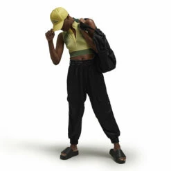 Y-3 Tech Silky Cargo Pants In Black -Hervia Shop hervia.com y 3 il2155 tch slk crg pnt col. black tech silky cargo pants 1691058222IL2155 6 APPAREL On Model Walking View white