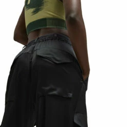 Y-3 Tech Silky Cargo Pants In Black -Hervia Shop hervia.com y 3 il2155 tch slk crg pnt col. black tech silky cargo pants 1691058229IL2155 9 APPAREL On Model Detail View 3 white