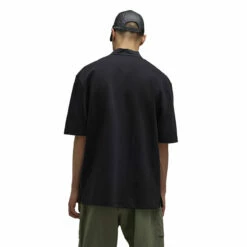 Y-3 Short Sleeve Rugby Shirt In Black -Hervia Shop hervia.com y 3 il4617 rugby ss shirt col. black black 1690553269IL4617 5 APPAREL On Model Back View white