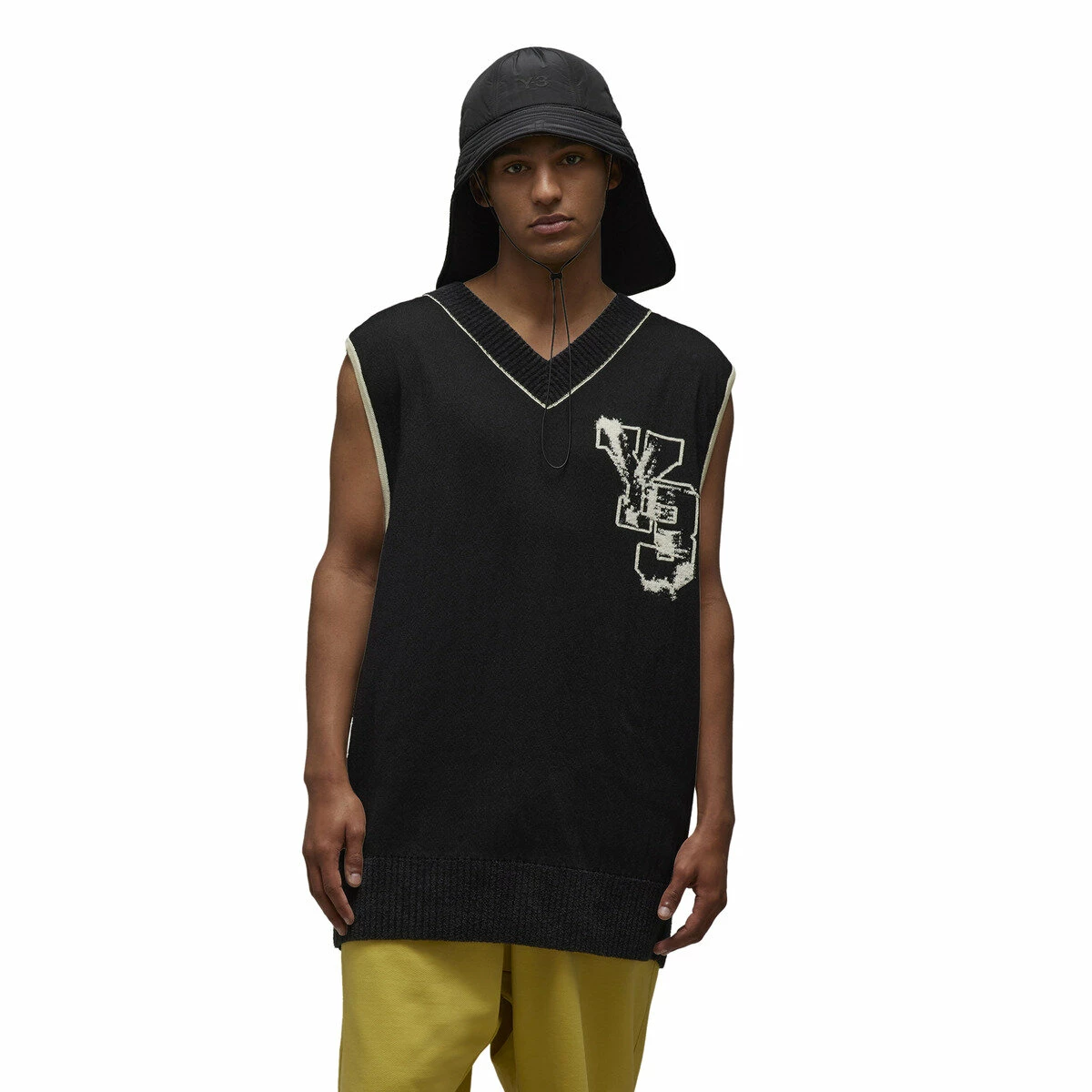 Y-3 Logo Knit Vest In Black 2 Y-3 Logo Knit Vest In Black - Image 2