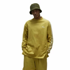 Y-3 Y-3 Stripes Long Sleeve Tee In Yellow