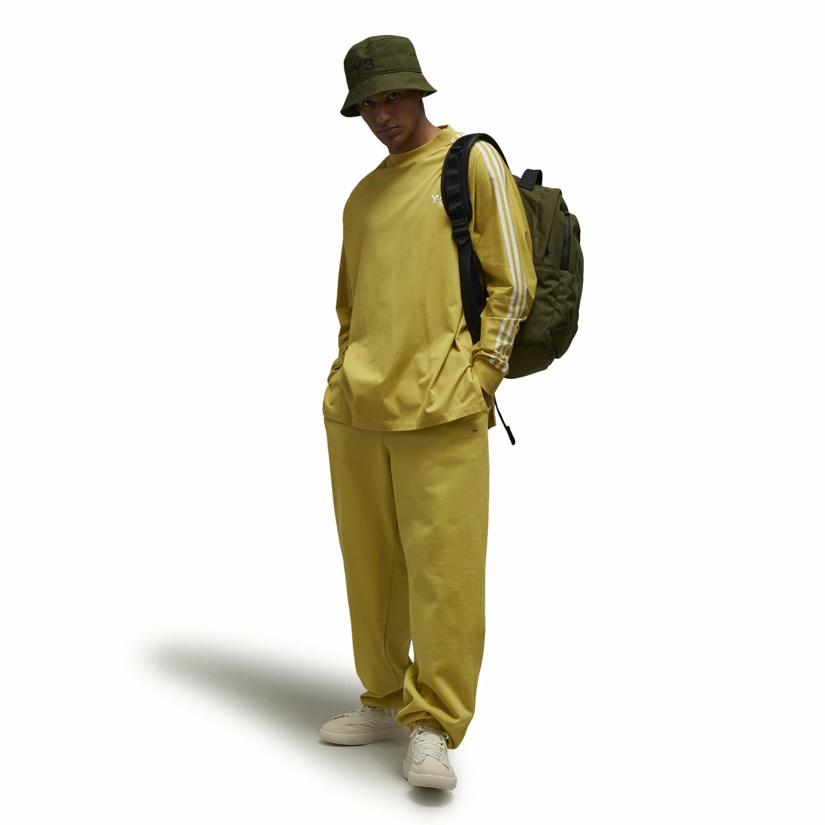 Y-3 Y-3 Stripes Long Sleeve Tee In Yellow 4 Y-3 Y-3 Stripes Long Sleeve Tee In Yellow - Image 4