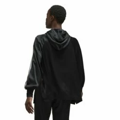 Y-3 Tech Silk Hooded Jacket In Black -Hervia Shop hervia.com y 3 iq1798 3s tch slk hood col. black tech silk hooded jacket 1690554477IQ1798 5 APPAREL On Model Back View white