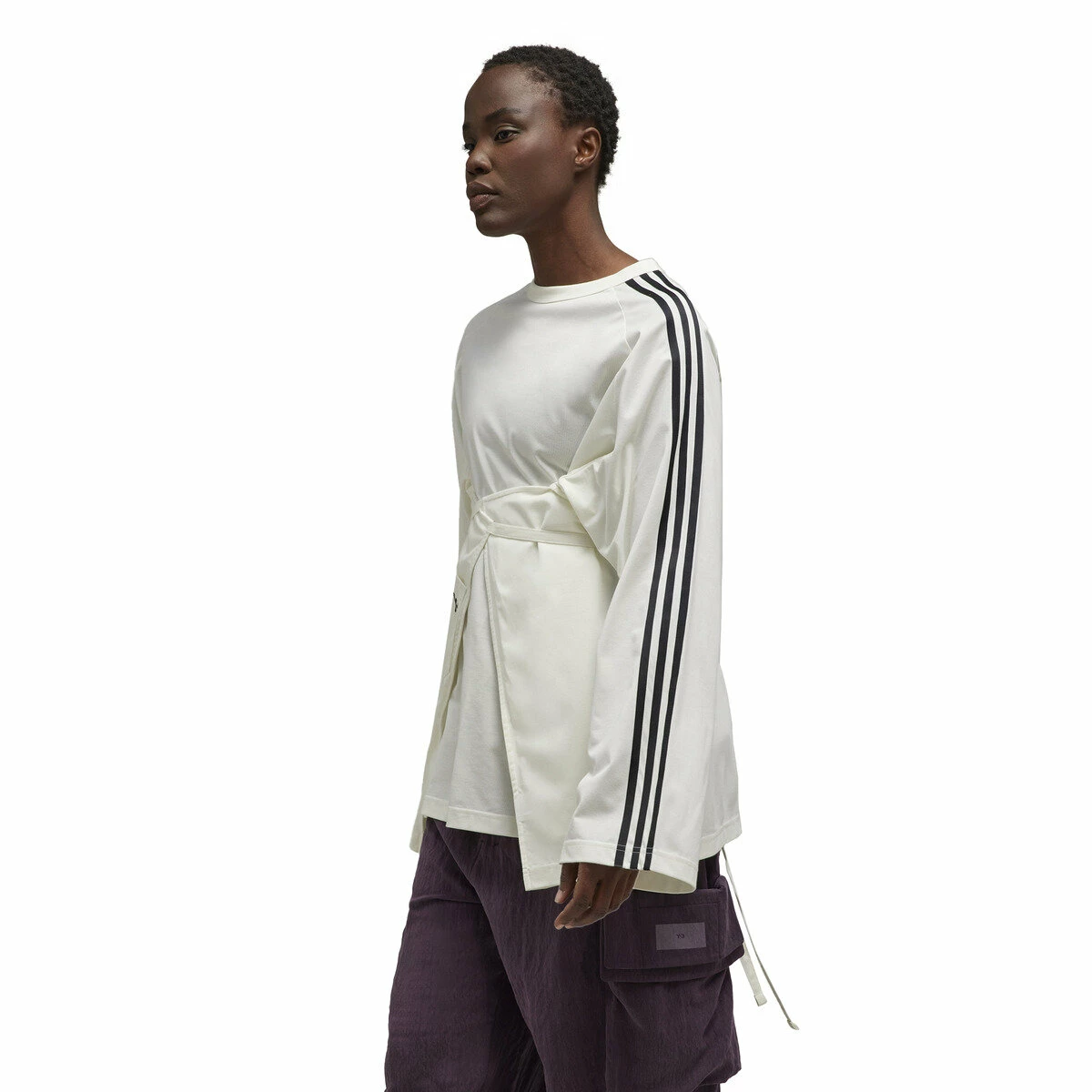 Y-3 Sail Closure T-Shirt In Off White 2 Y-3 Sail Closure T-Shirt In Off White - Image 2
