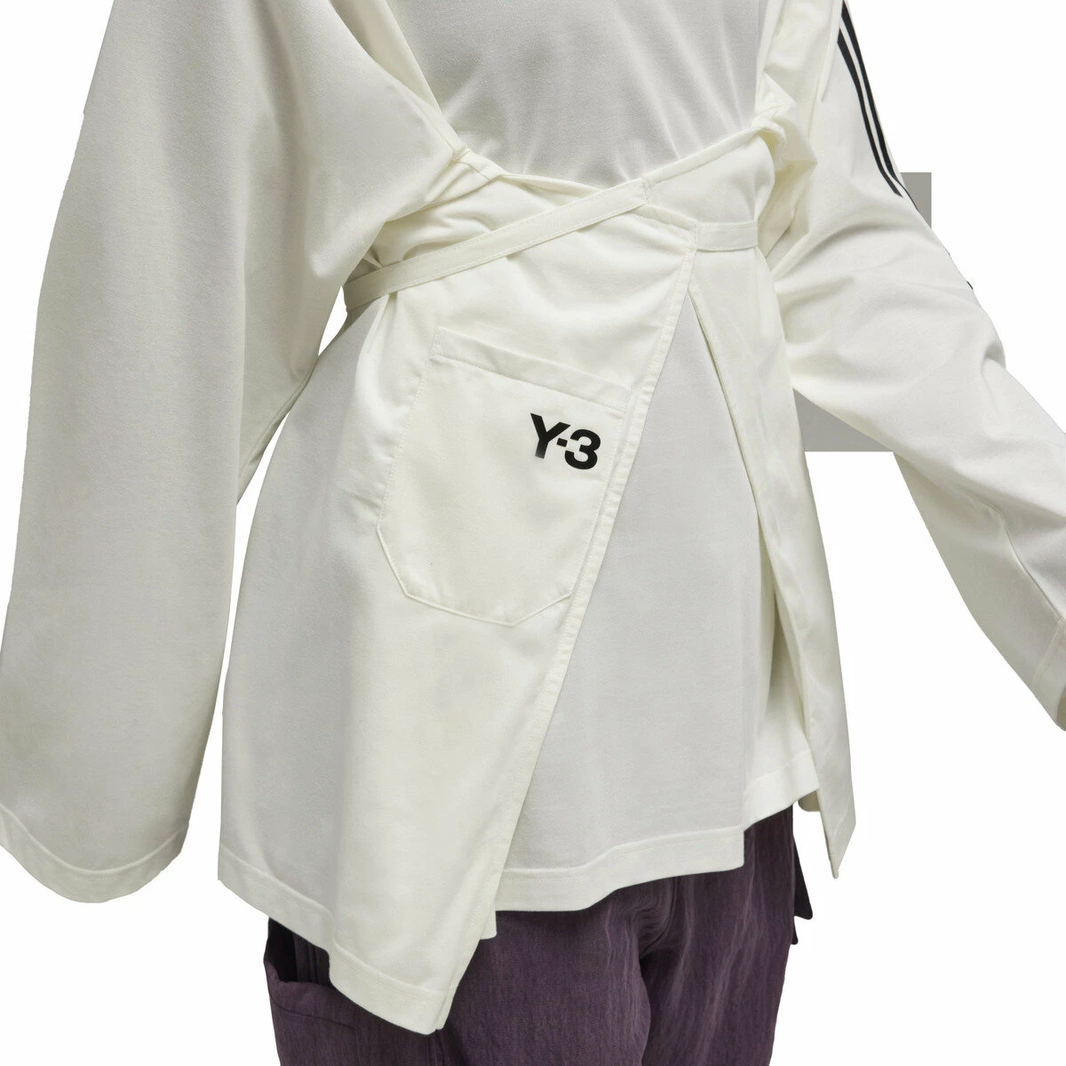 Y-3 Sail Closure T-Shirt In Off White 6 Y-3 Sail Closure T-Shirt In Off White - Image 6