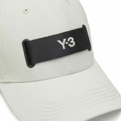 Y-3 Webbing Logo Cap Hat In Off White -Hervia Shop hervia.com y 3 iu4629 y 3 webbing cap col. talc webbing logo cap hat 1692104628IU4629 4 HARDWARE Photography Detail View 2 white