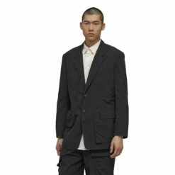 Y-3 Oversized Nylon Blazer In Black