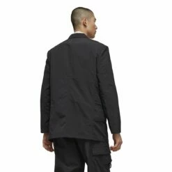 Y-3 Oversized Nylon Blazer In Black -Hervia Shop hervia.com y 3 oversized nylon blazer 1690552270H63047 4 APPAREL On Model Back View white