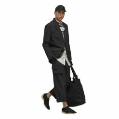 Y-3 Oversized Nylon Blazer In Black -Hervia Shop hervia.com y 3 oversized nylon blazer 1690552275H63047 6 APPAREL On Model Walking View white