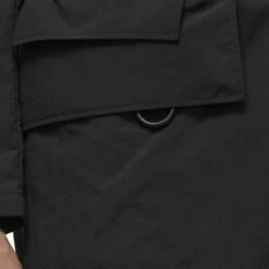 Y-3 Oversized Nylon Blazer In Black -Hervia Shop hervia.com y 3 oversized nylon blazer 1690552278H63047 8 APPAREL On Model Detail View 2 white