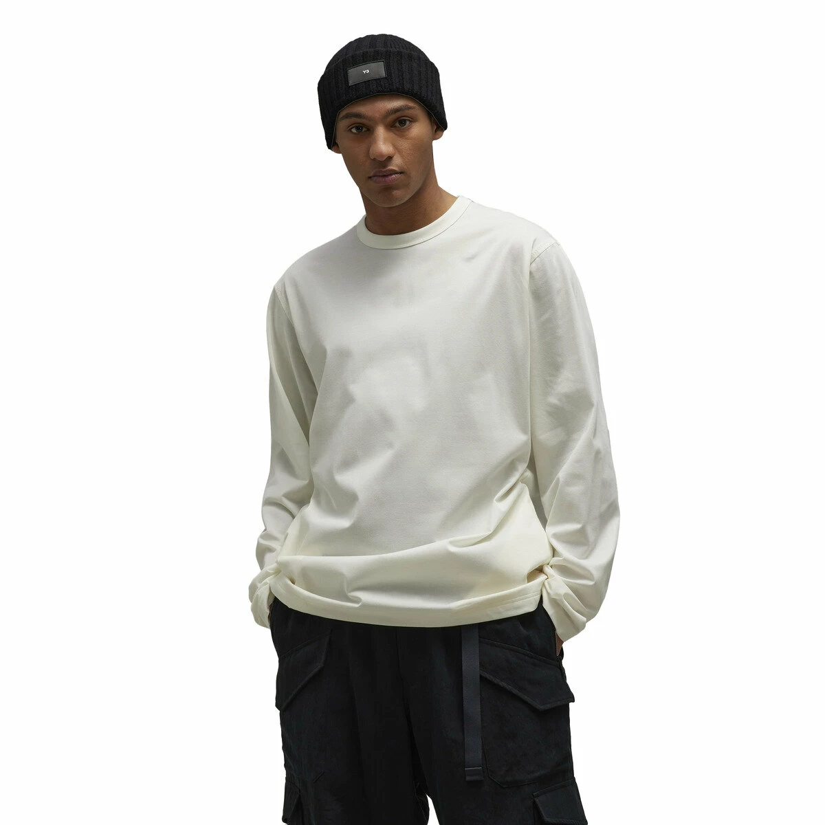 Y-3 Premium Long-Sleeve T-Shirt In Off White 2 Y-3 Premium Long-Sleeve T-Shirt In Off White - Image 2
